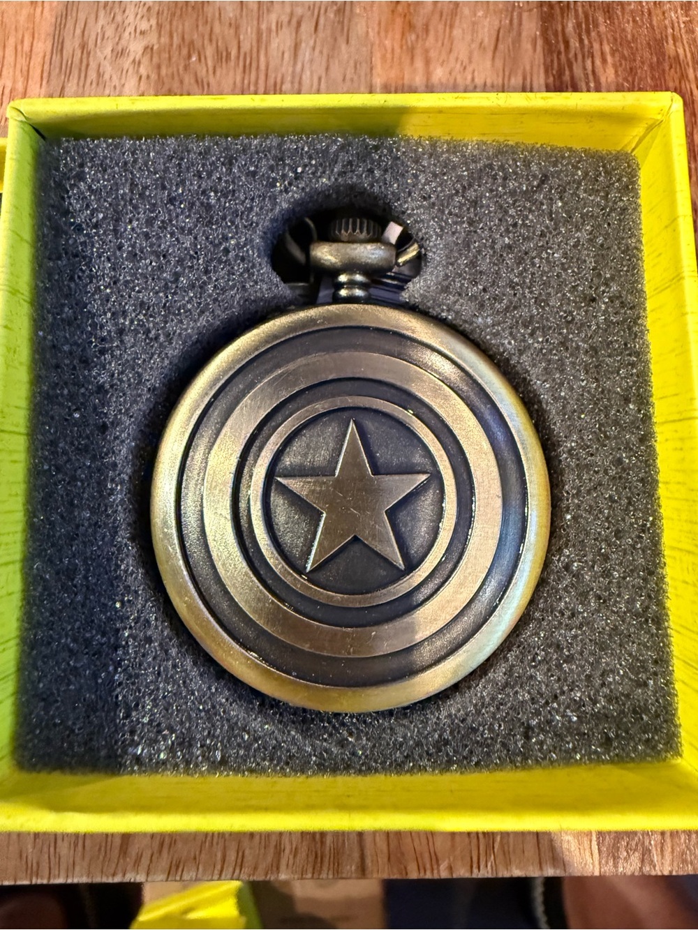 Invicta Captain America Vintage Bronze Star Pocket Watch - Unbranded